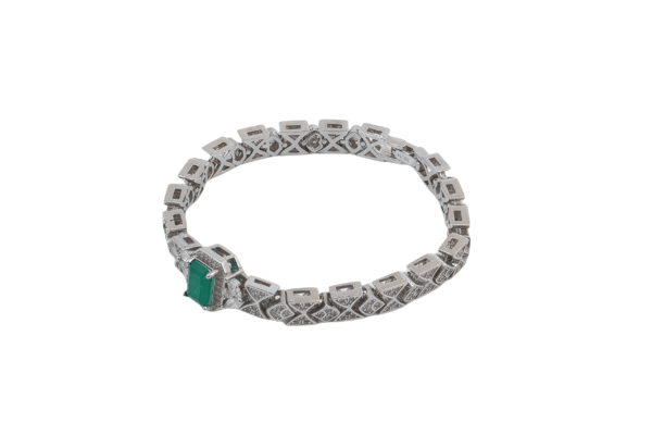 2 Carat Emerald Bracelet 06504 - 图片 2