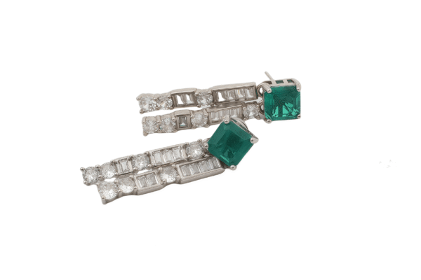 4 Carat Emerald Earrings 06525