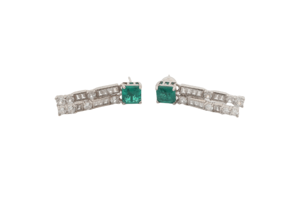 4 Carat Emerald Earrings 06525 - 图片 5
