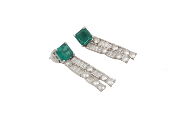 4 Carat Emerald Earrings 06525 - 图片 4