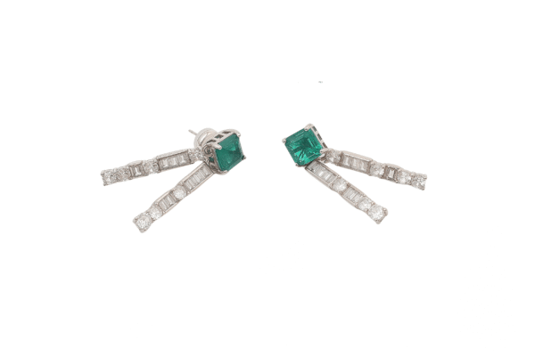 4 Carat Emerald Earrings 06525 - 图片 3