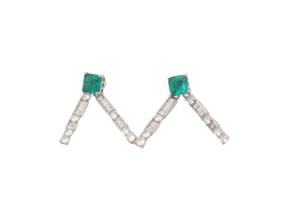 4 Carat Emerald Earrings 06525 - 图片 2