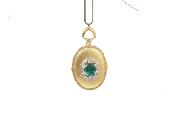 3 Carat Emerald Pendant 078104 - 图片 2