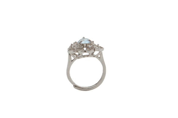 Blue spinel ring with diamonds 078311 - 图片 2