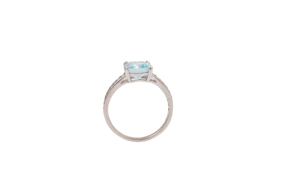 Sri Lanka Aquamarine Square Ring3172517 - 图片 3