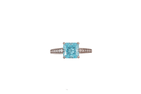 Sri Lanka Aquamarine Square Ring3172517 - 图片 2