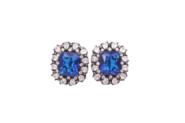 Sapphire Deluxe Stud Earrings 06521 - 图片 3