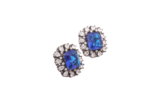 Sapphire Deluxe Stud Earrings 06521 - 图片 4
