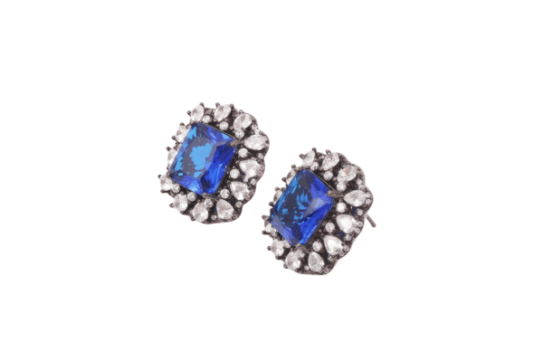 Sapphire Deluxe Stud Earrings 06521 - 图片 5